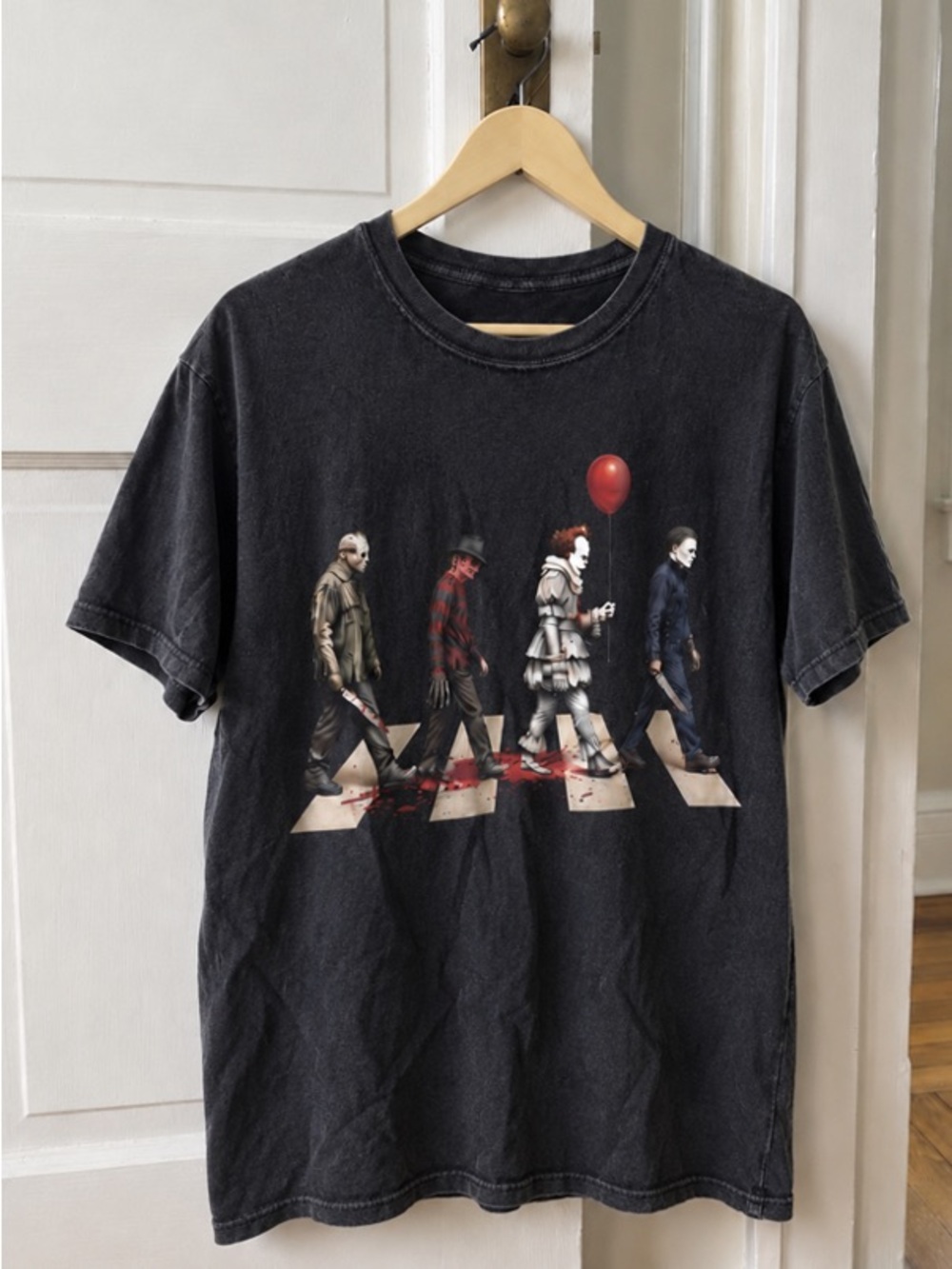 Horror Characters Abbey Road Shirt